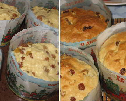 Бездрожжевой творожный кулич