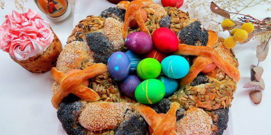 Рецепт итальянской пасхальной косы с тремя начинками