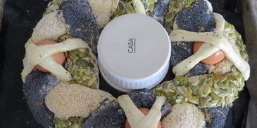 итальянская пасхальная коса с тремя начинками