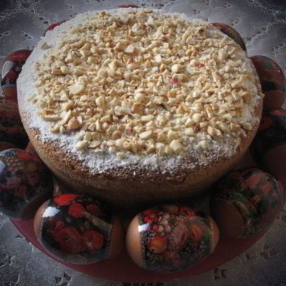 Кулич из манно-молочного бисквита