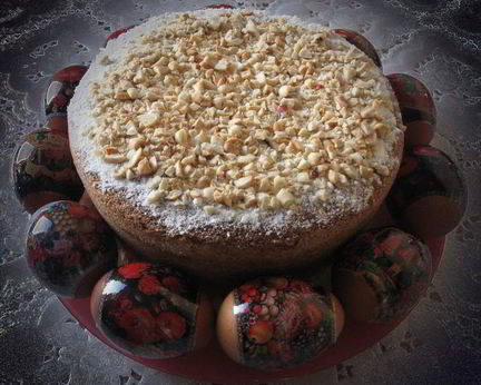 Кулич из манно-молочного бисквита