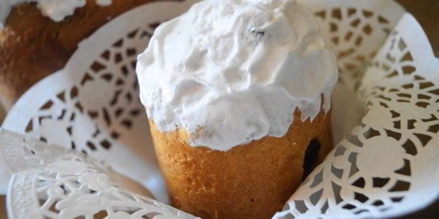 Рецепт кулича пасхального на взбитых яйцах с заварной глазурью