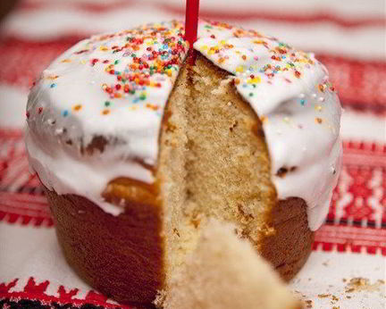 Пасхальный кулич на сметане