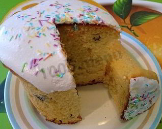 Пасхальный кулич на сухих дрожжах