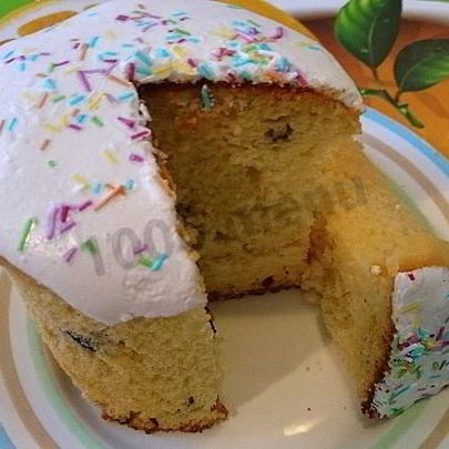 Пасхальный кулич на сухих дрожжах