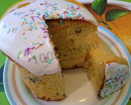 Пасхальный кулич на сухих дрожжах