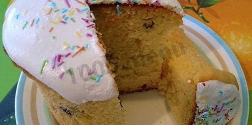 Рецепт пасхального кулича на сухих дрожжах