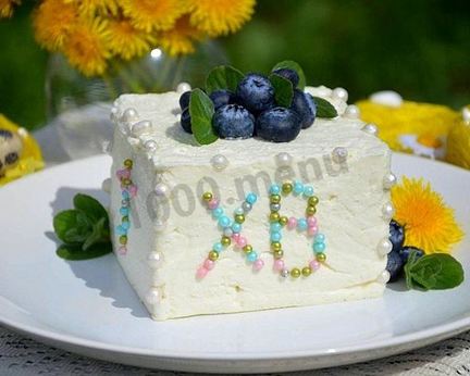 Творожная пасха с маком без яиц