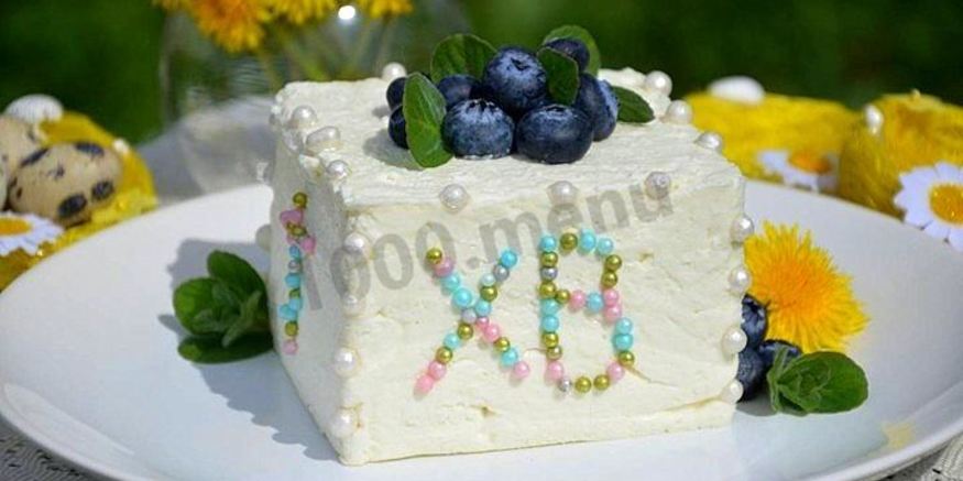 Рецепт творожной пасхи с маком без яиц