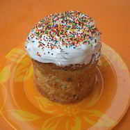 Рецепт Заварного кулича с вяленой вишней