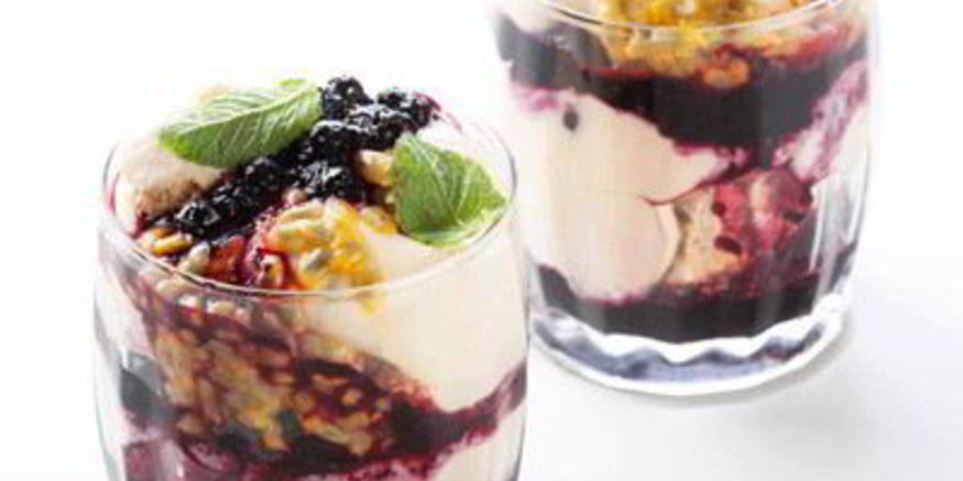 Рецепт пудинга с черникой и маскарпоне