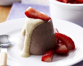 Шоколадное бланманже с кремом англез