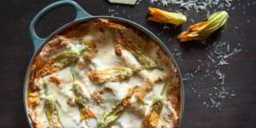 кабачковое суфле под грибным соусом