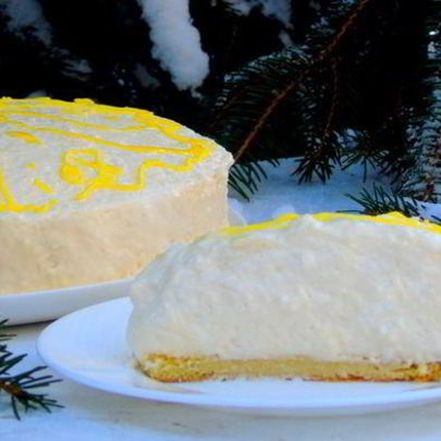 Шифоновый лимонный торт-суфле