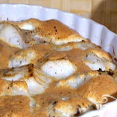 Судак в сырном суфле