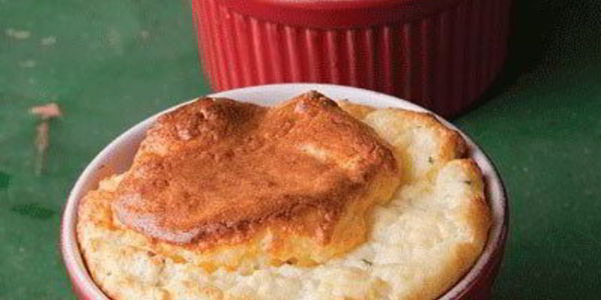 Рецепт суфле из сыра с ветчиной