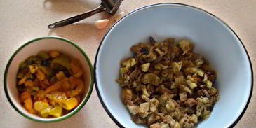 суфле из запеченного баклажана с перцем и отрубями