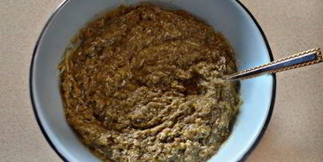 суфле из запеченного баклажана с перцем и отрубями