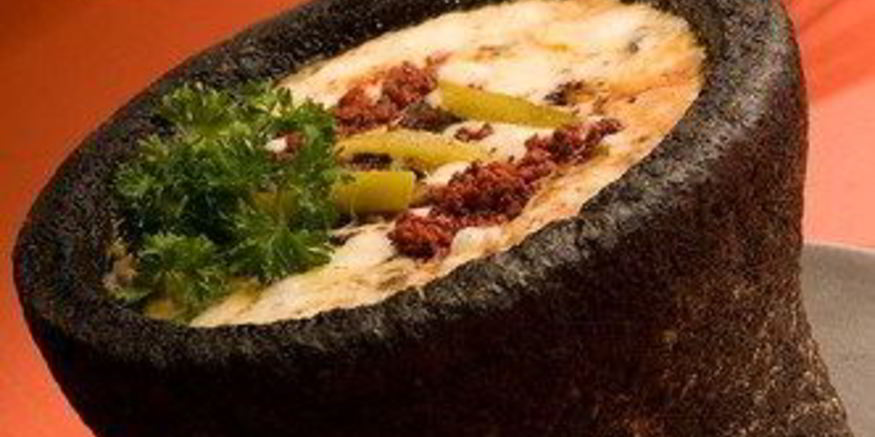 Рецепт сырно-грибного фондю с киршем