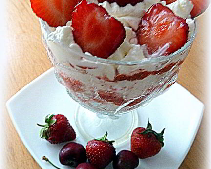 Десерт Тирамису с клубникой