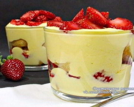 Диетическое Тирамису с клубникой