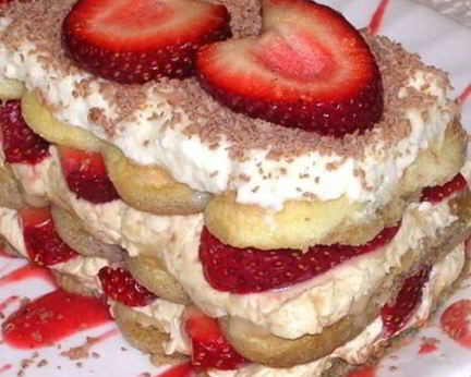 Клубничный тирамису для двоих