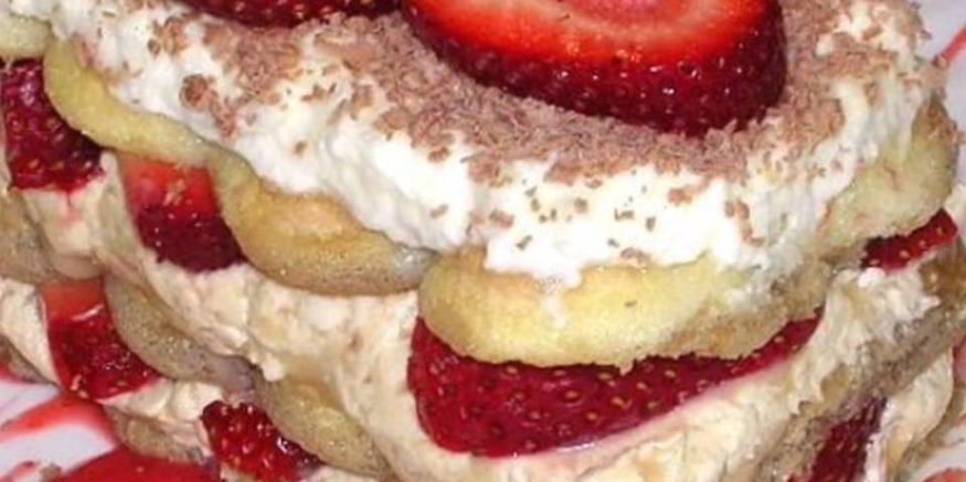 Рецепт клубничного тирамису для двоих