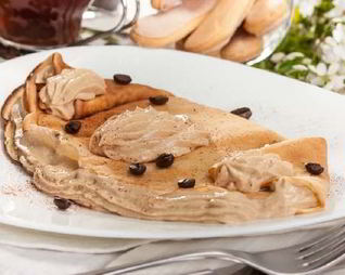 Нежные блинчики тирамису