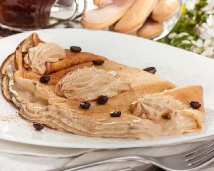 Нежные блинчики тирамису