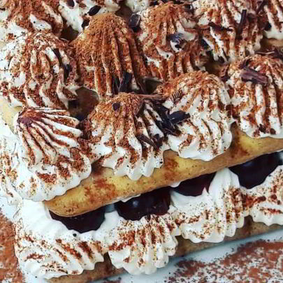 Тирамису без яиц с пьяной вишней