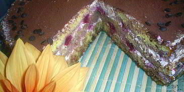 творожный торт-десерт с пьяными вишнями в стиле тирамису