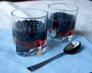 Виноградное желе с черникой