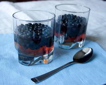 Виноградное желе с черникой