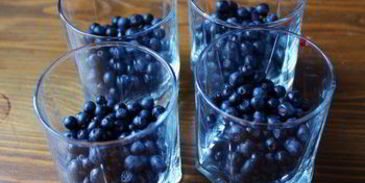 виноградное желе с черникой