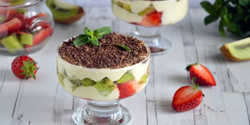 Рецепт фруктов в зефирном креме