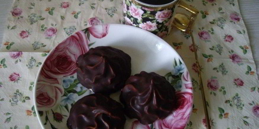 Рецепт зефира малинового в шоколаде