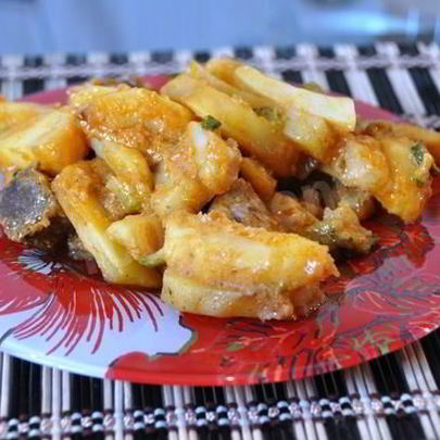 Азу из говядины с картошкой и солеными огурцами