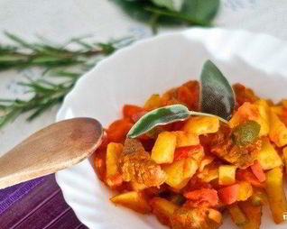 Азу из говядины с огурцами