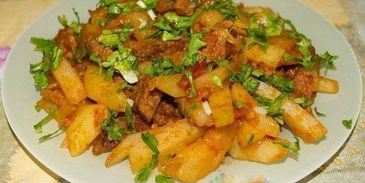 азу из говядины с солеными огурцами