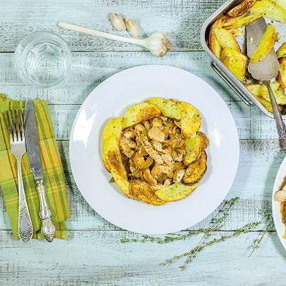 Азу из индейки на сковороде