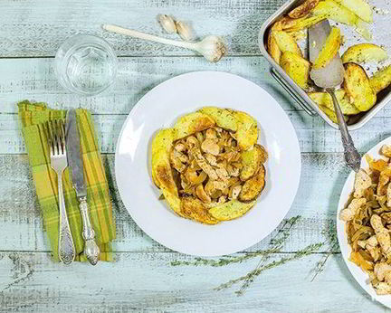 Азу из индейки на сковороде