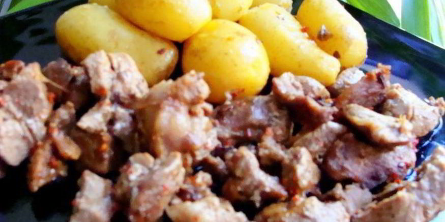 Рецепт азу из индейки с запеченным картофелем