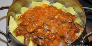 азу из куриных потрошков