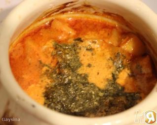 Азу из свинины в горшочке