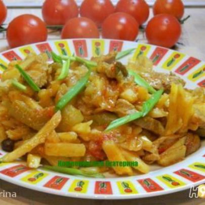 Азу по-татарски с картофелем