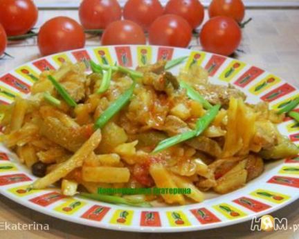 Азу по-татарски с картофелем