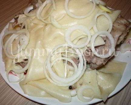 Бешбармак из баранины в мультиварке