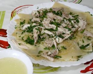 Бешбармак из курицы