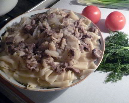 Бешбармак с бараниной