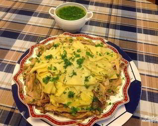 Бешбармак с курицей